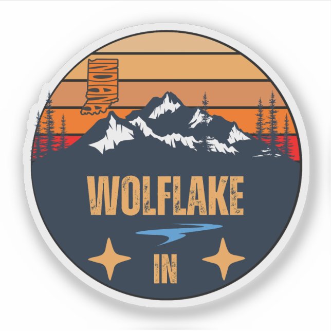 Adesivo Wolflake, Indiana (Frente)