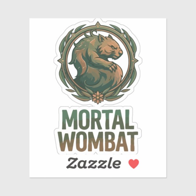 Adesivo Wombat Mortal (Folha)