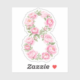 Adesivo Women’s Day Peony Flower for March 8 