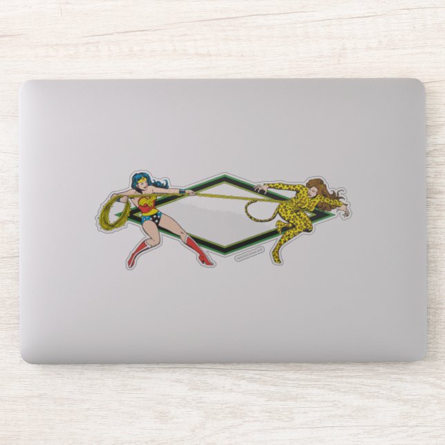 Adesivo Wonder Woman vs The Cheetah (Computador)