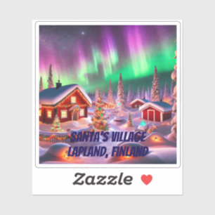 Adesivo Wonderland de inverno mágico: aldeia de Papais noe