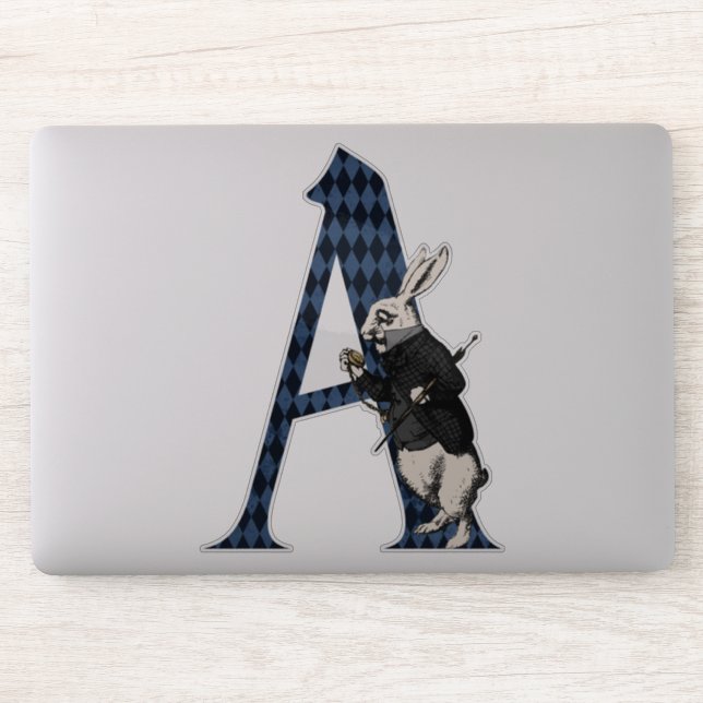 Adesivo Wonderland White Rabbit - Letra A (Computador)