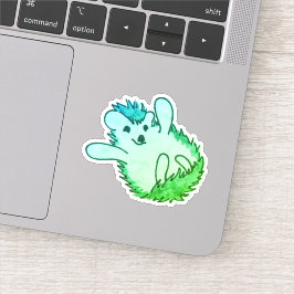 Adesivo Woodland Animal Art Green Adorável Happy Hedgehog