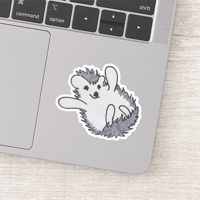 Adesivo Woodland Animal Cute Happy Hedgehog (Detalhe)