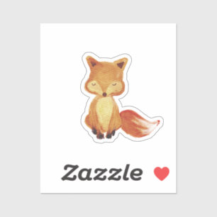 Adesivo Woodland Fox Watercolor