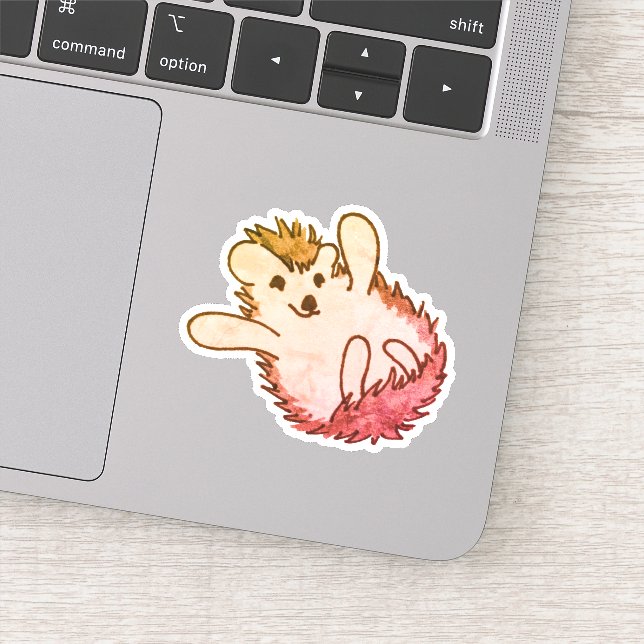 Adesivo Woodland Red Orange Happy Cuz Hedgehog (Detalhe)