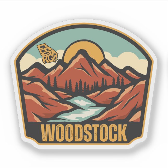 Adesivo Woodstock, Geórgia (Frente)