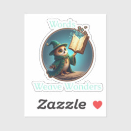 Adesivo Words Weave Wonders - Wizard Owl Sticker