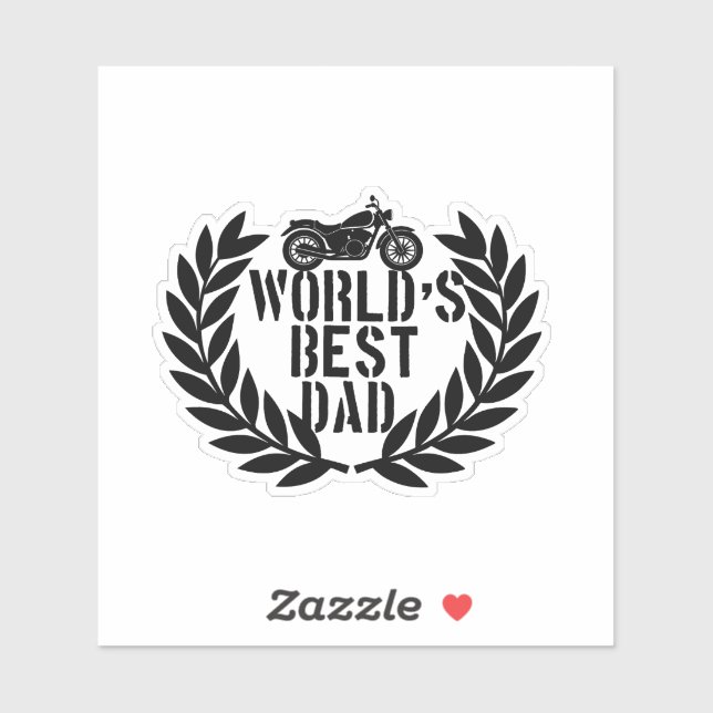 Adesivo World's Best Dad  (Folha)