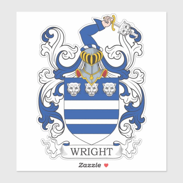 Adesivo Wright Family Crest (Folha)