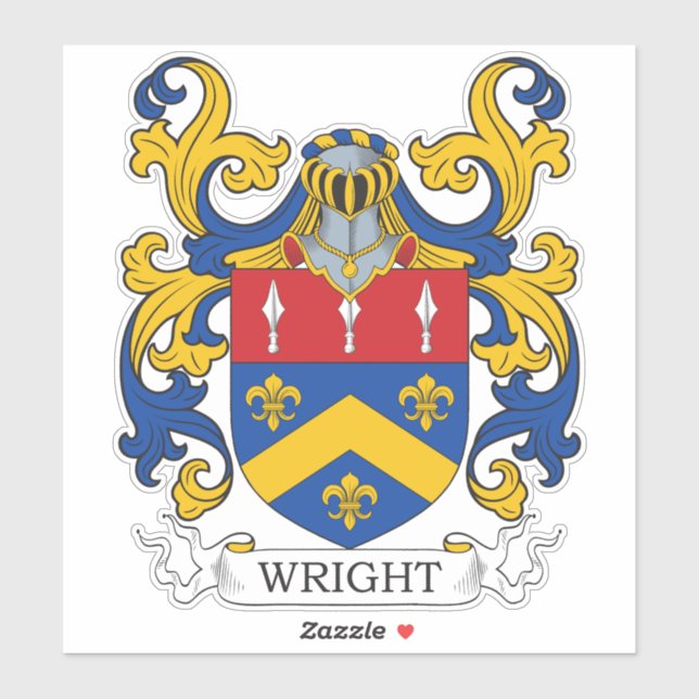 Adesivo Wright Family Crest (Folha)