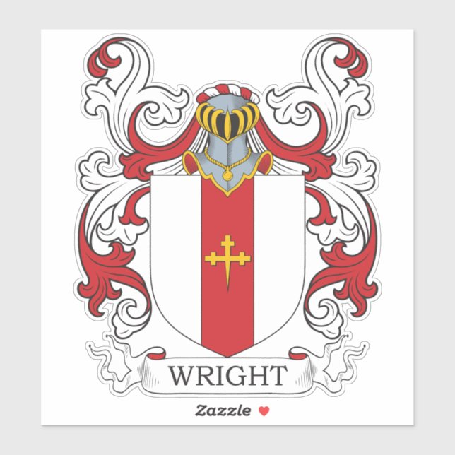 Adesivo Wright Family Crest (Folha)