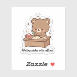 Adesivo Writing Wishes with Soft Ink | Cute Bear Writing 
