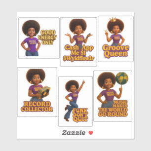 Adesivo Wyldflow3r Music Love Stickers Set 1 (Pacote 6)