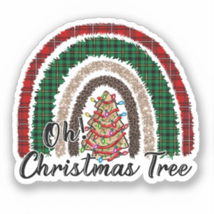 Adesivo Xadrez Buffalo e Impressão do Leopardo Arco-Íris (