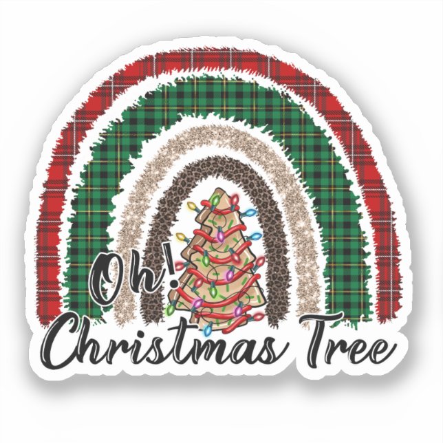 Adesivo Xadrez Buffalo e Impressão do Leopardo Arco-Íris ( (Frente)