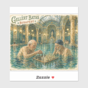 Adesivo Xadrez nos Banhos Gellert Budapeste Hungria
