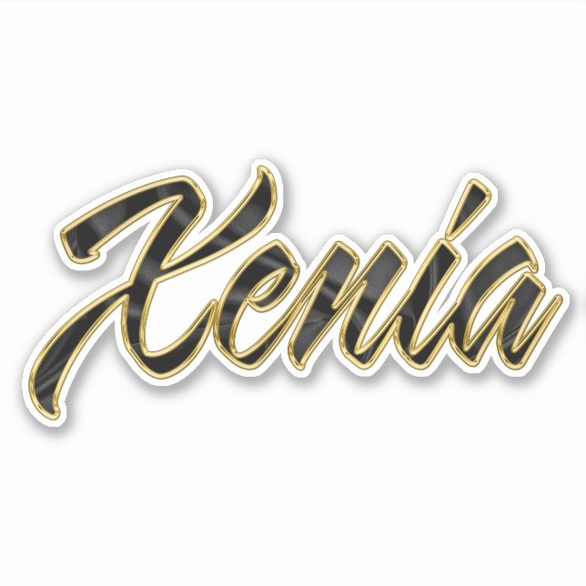 Adesivo Xenia black gold Lettering Aufkleber Sticker (Frente)