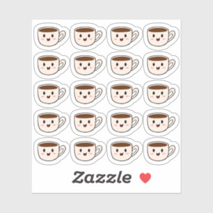 Adesivo Xícara De Café Fofa Kawaii Bujo Planejador