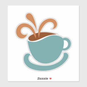 Adesivo Xícara de café Vinhetas de Vinilo de Corte Persona