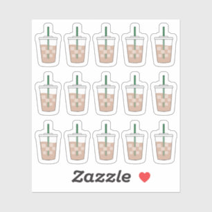 Adesivo Xícaras de Café Gelado Doodle Planner Bujo Amantes