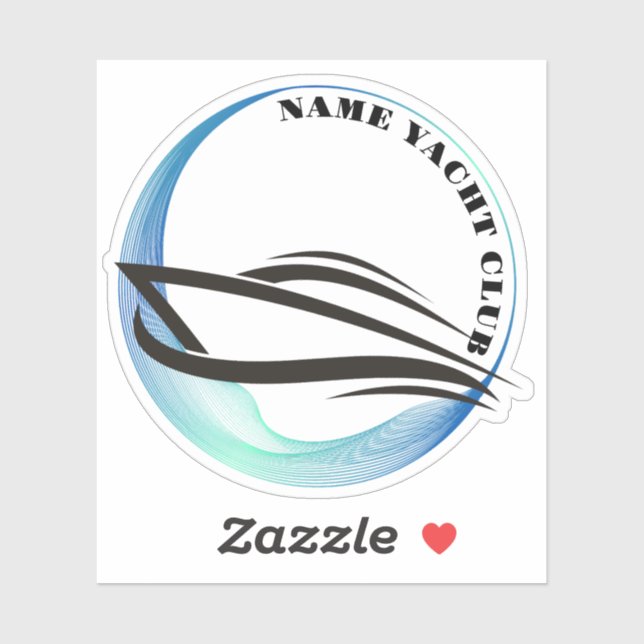 Adesivo Yacht club marinho Náutico (Folha)