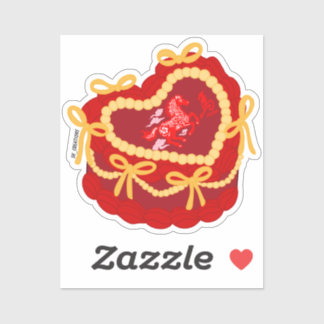 Adesivo Year Of The Horse Vintage Heart Cake 