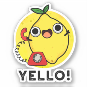 Adesivo Yello Funny Yellow Lemon Pun