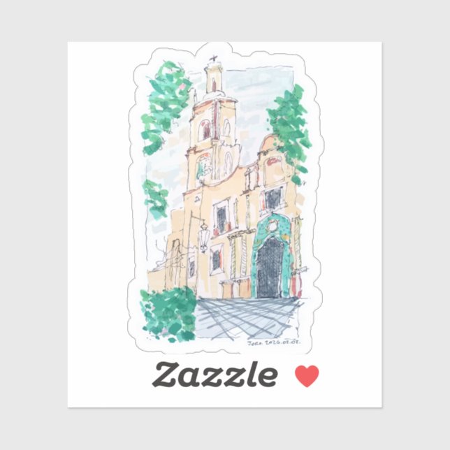 Adesivo Yellow Church (Folha)