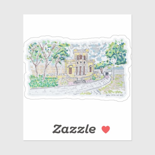 Adesivo Yellow Historic Villa (Folha)