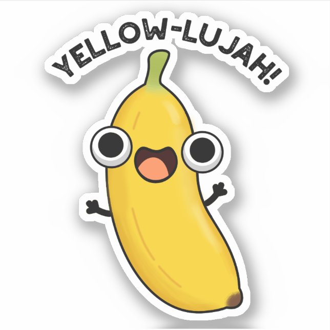 Adesivo Yellow-lujah Funny Banana Pun (Frente)
