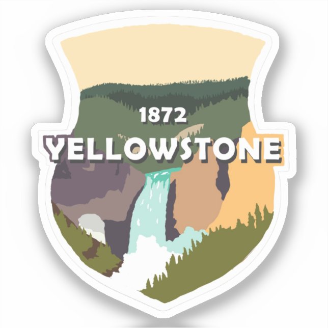 Adesivo Yellowstone National Park Large Vinyl Sticker (Frente)