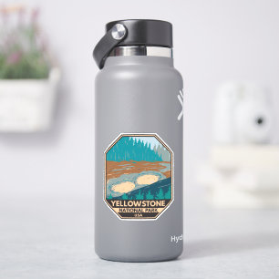 Adesivo Yellowstone National Park Mud Volcano Vintage