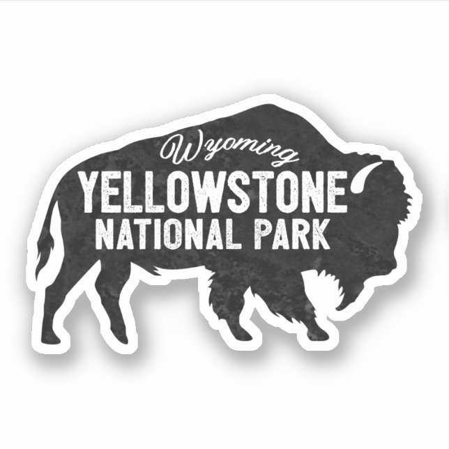 Adesivo Yellowstone National Park Sticker Decal Wyoming (Frente)