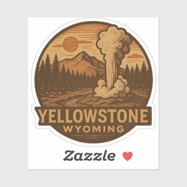 Adesivo Yellowstone National Park Vinyl Sticker (Folha)