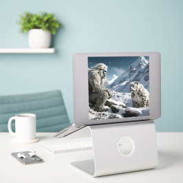 Adesivo Yeti e o Leopardo da Neve
