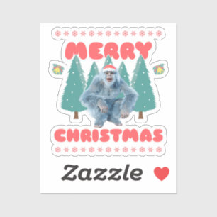 Adesivo Yeti Engraçado - Feliz Natal