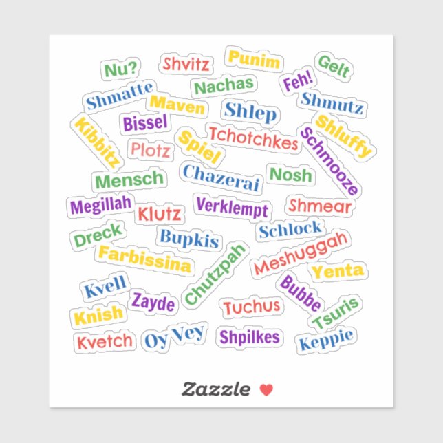 Adesivo Yiddish Hall of Fame Sticker (Folha)