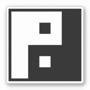 Adesivo Yin Yang ao quadrado