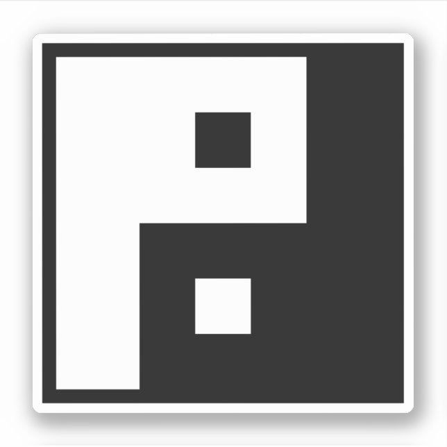 Adesivo Yin Yang ao quadrado (Frente)