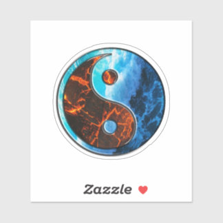Adesivo Yin Yang - Fire and Water - Sticker