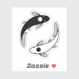 Adesivo Yin Yang Koi Fish