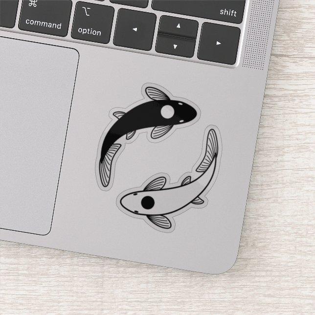 Adesivo Yin Yang Koi Fish (Detalhe)