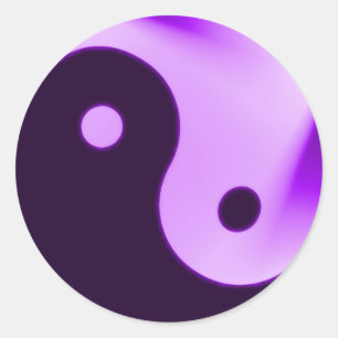 Adesivo Yin Yang roxo