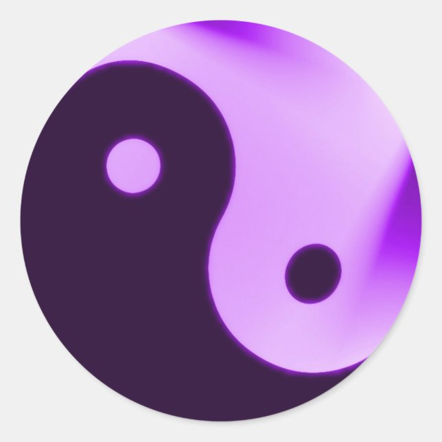 Adesivo Yin Yang roxo (Frente)