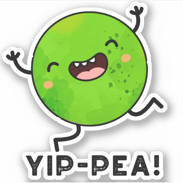 Adesivo Yip-pea Happy Pea Pun (Frente)