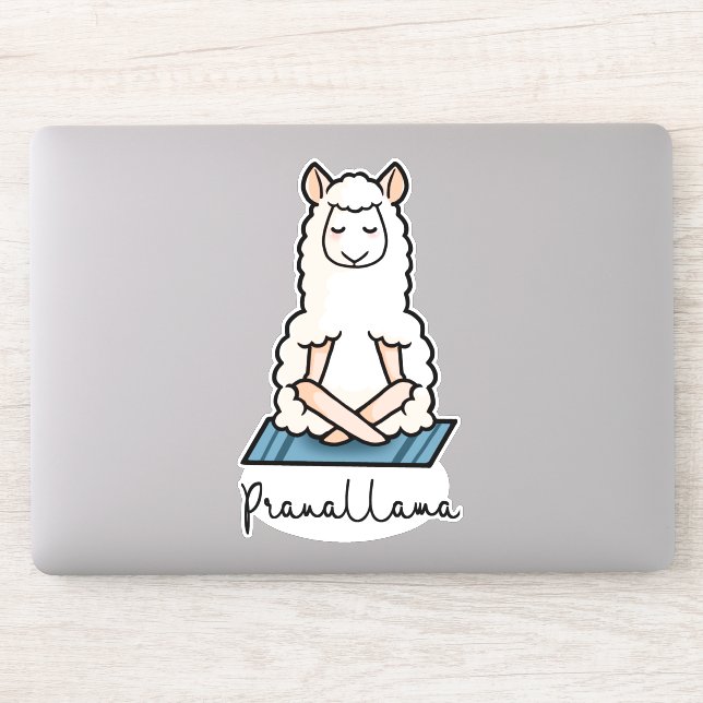 Adesivo Yoga Llama - Pranallama (Computador)