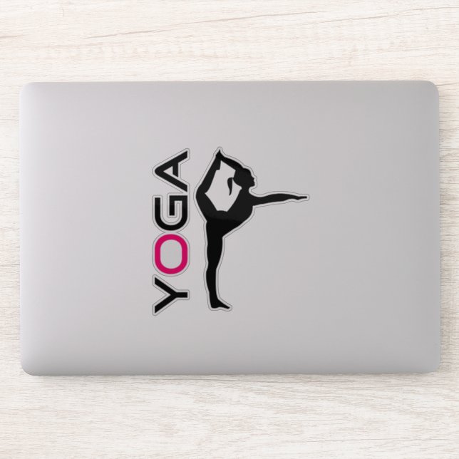 Adesivo Yoga Pose Silhouette (Computador)