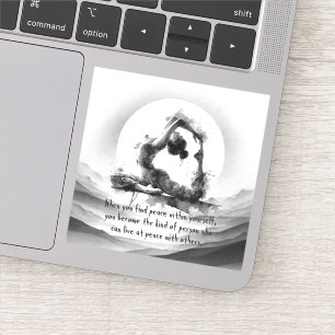 Adesivo Yoga Reiki Pigeon Pose Watercolor, Rei Pigeon Com 