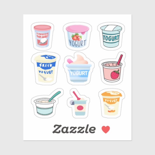 Adesivo Yogurt Stickers (Folha)
